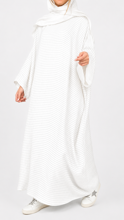 Célora Élan oversized linen dress in white, Free Size